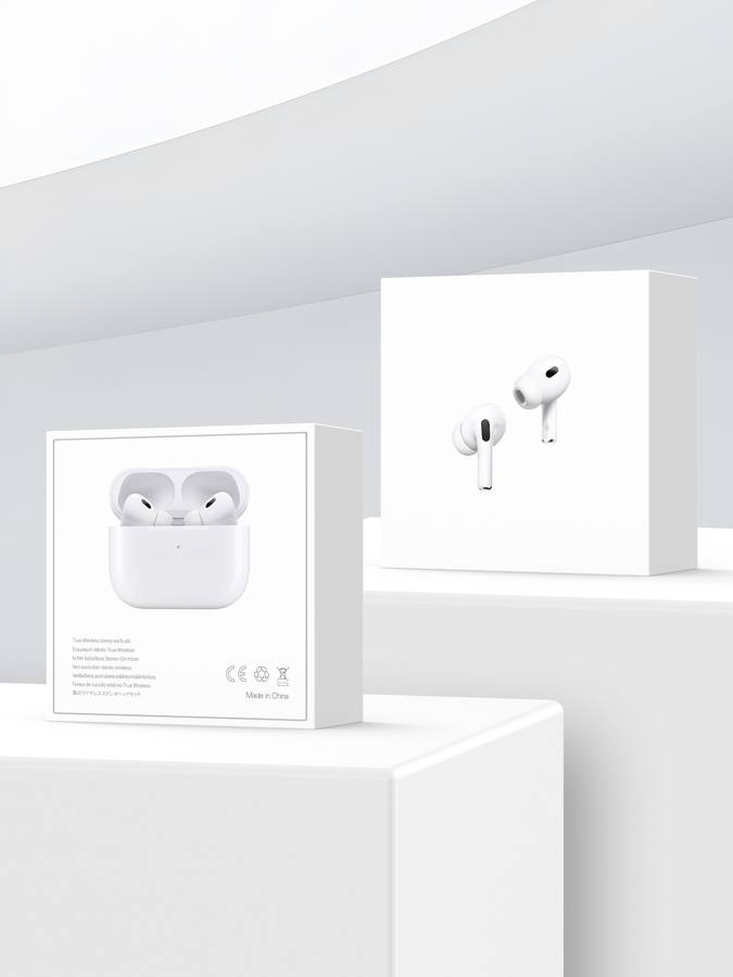 AirPro6 - Headset Bluetooth wholesale, factory packaging shown