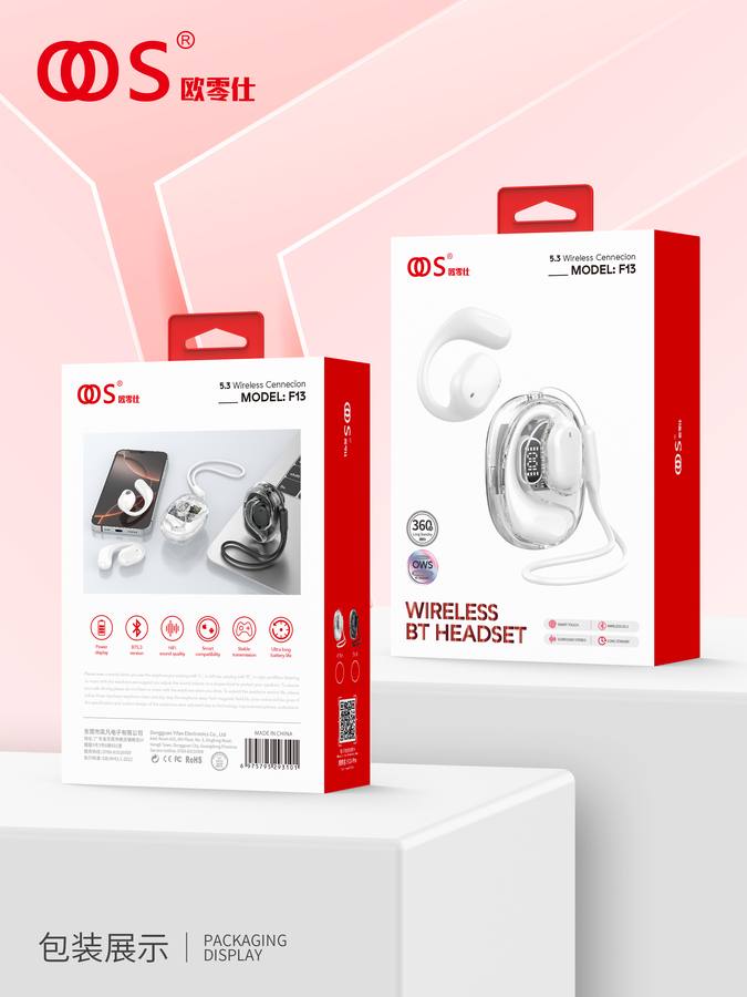 F13 - TWS Earbuds wholesale, factory packaging shown