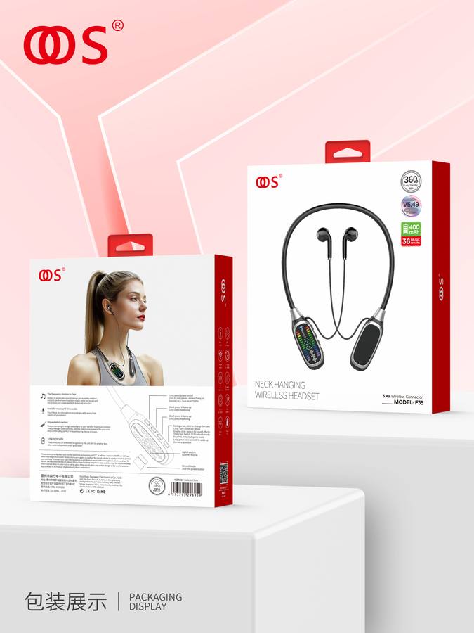 F35 - Sports Bluetooth wholesale, factory packaging shown