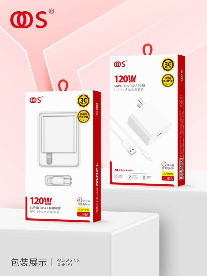 H3B - 3C Chargers wholesale, factory packaging shown