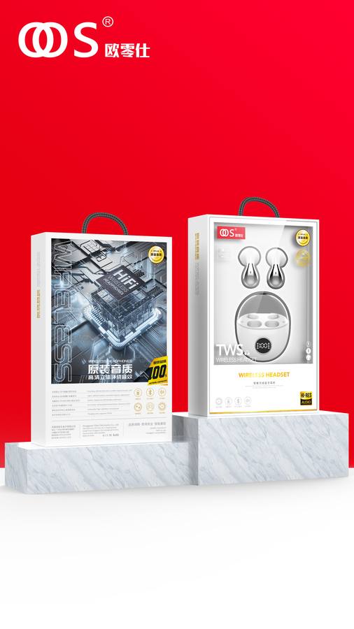J199 - TWS Earbuds wholesale, factory packaging shown