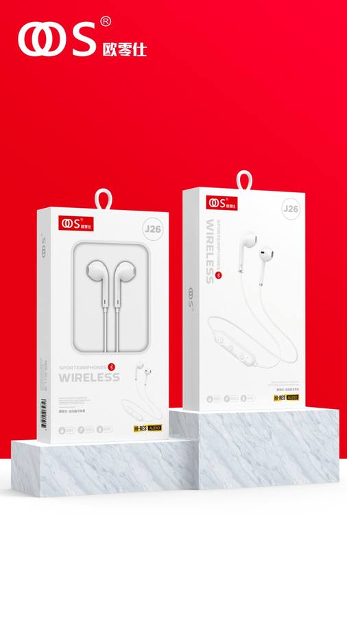 J26 - Sports Bluetooth wholesale, factory packaging shown