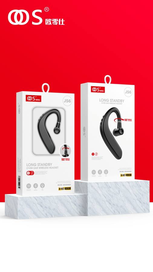 J56 - TWS Earbuds wholesale, factory packaging shown