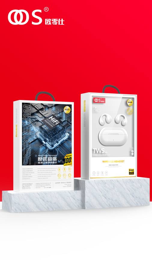 J900 - TWS Earbuds wholesale, factory packaging shown