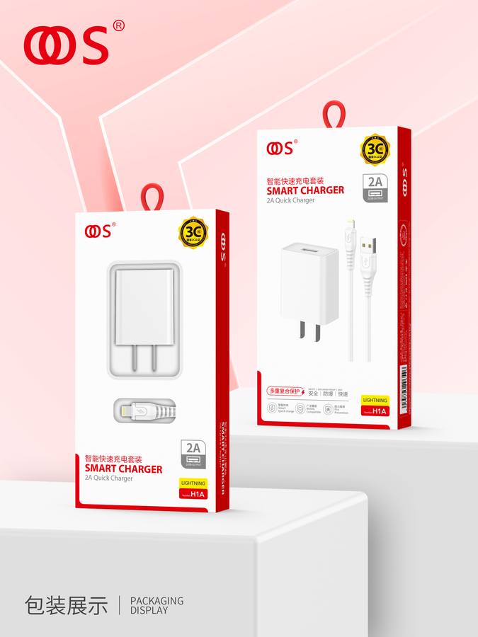 K1A - 3C Chargers wholesale, factory packaging shown