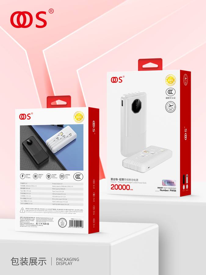 PW06 - Power Banks wholesale, factory packaging shown