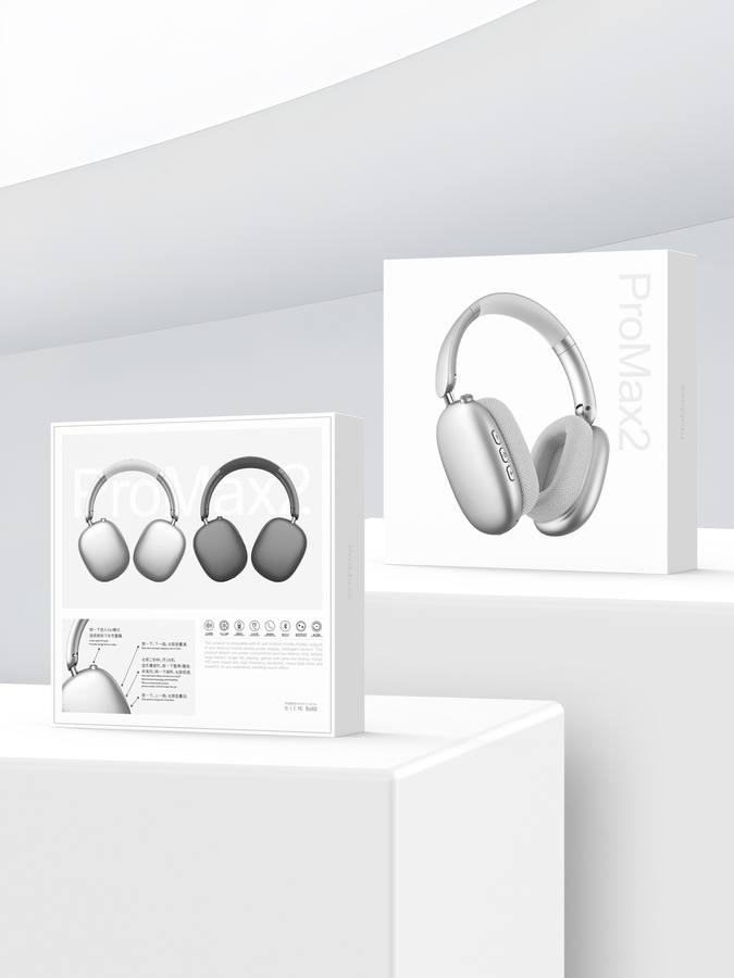 ProMax2 - Headset Bluetooth wholesale, factory packaging shown