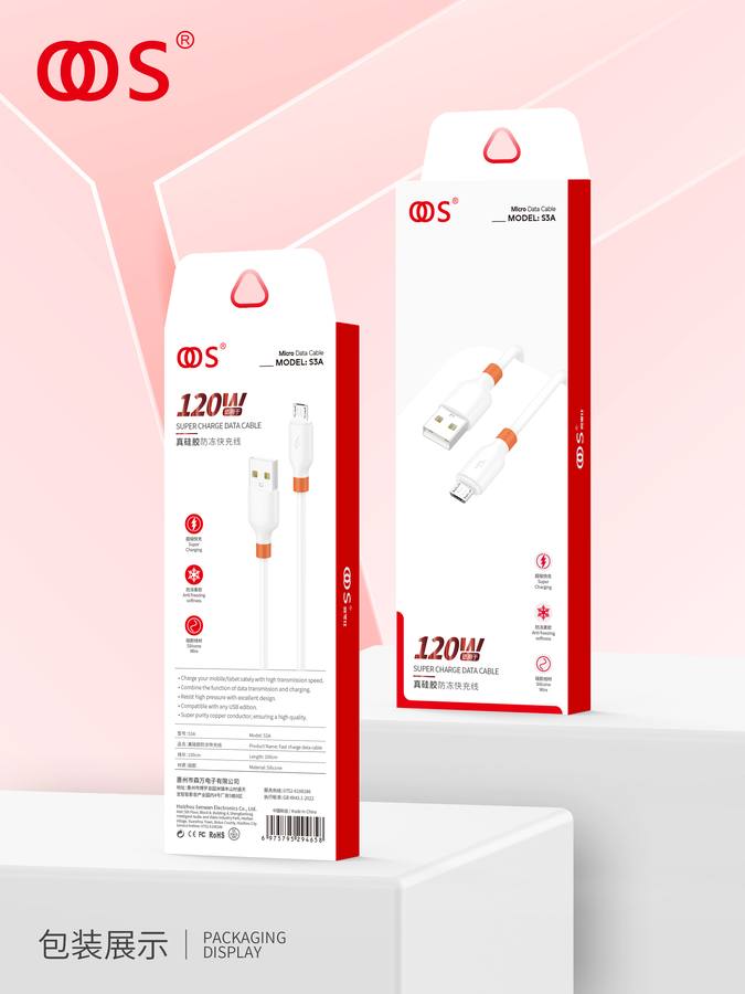 S3A - Data Cables wholesale, factory packaging shown
