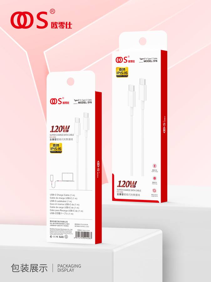 SY6 - Data Cables wholesale, factory packaging shown